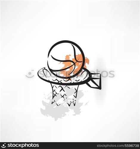 basketball grunge icon