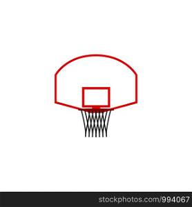 Basketball hoop icon isolated on white background. Basketball hoop icon