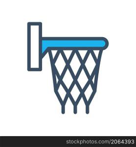 basketball hoop icon vector filled color style