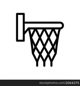 basketball hoop icon vector line style