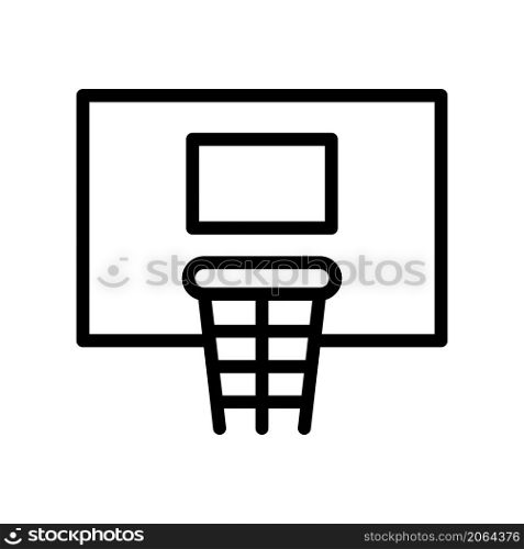 basketball hoop icon vector line style