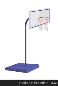 Basketball hoop stand semi flat color vector item. Realistic object on white. Equipment for sports game tournament isolated modern cartoon style illustration for graphic design and animation. Basketball hoop stand semi flat color vector item