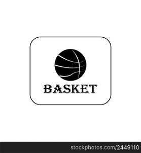 basketball icon logo vector design template