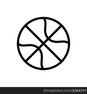 basketball icon vector line style