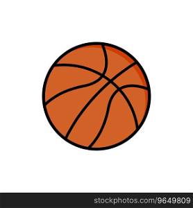 Basketball Icon Vector Simple Design 