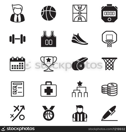 Basketball icons set