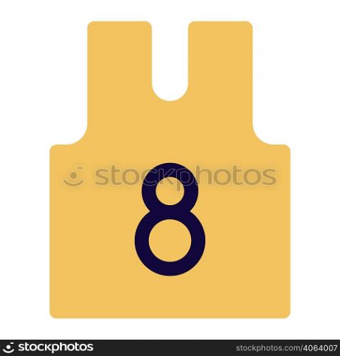 Basketball jersey with eight numbers worn by famous player