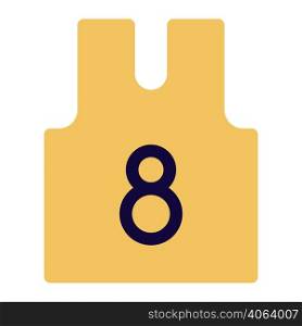 Basketball jersey with eight numbers worn by famous player