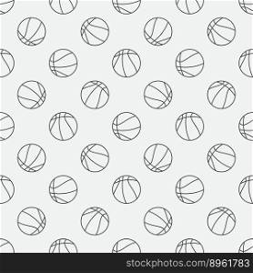 Basketball linear pattern vector image