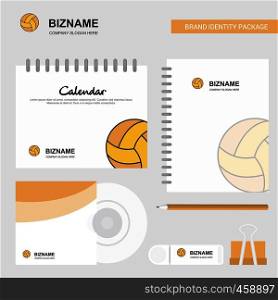 Basketball Logo, Calendar Template, CD Cover, Diary and USB Brand Stationary Package Design Vector Template
