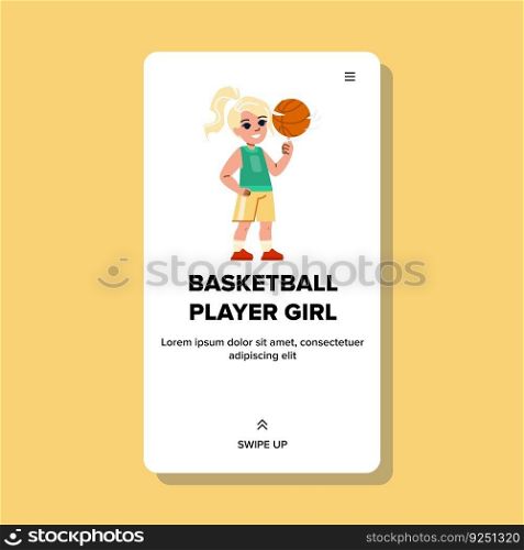 basketball player girl vector. sport ball, female game, action athlete, activity silhouette, black team basketball player girl web flat cartoon illustration. basketball player girl vector