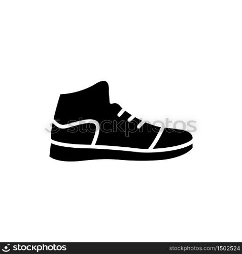 basketball shoes icon glyph style design
