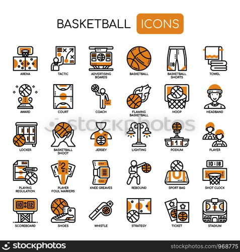 Basketball , Thin Line and Pixel Perfect Icons