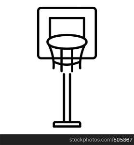 Basketball tower icon. Outline basketball tower vector icon for web design isolated on white background. Basketball tower icon, outline style