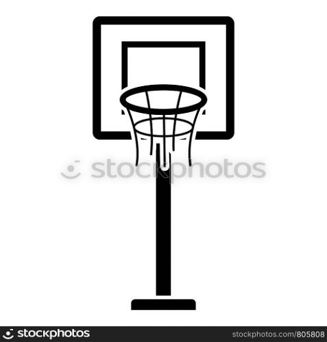 Basketball tower icon. Simple illustration of basketball tower vector icon for web design isolated on white background. Basketball tower icon, simple style