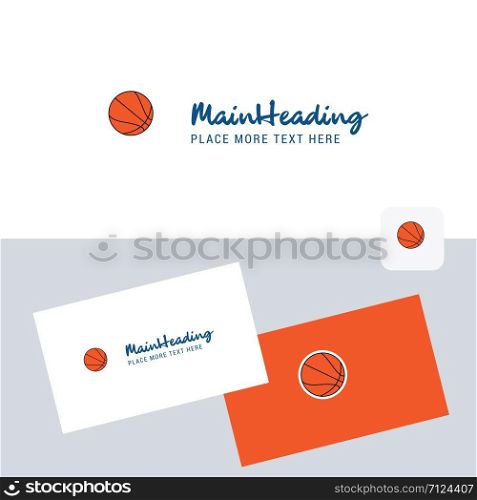 Basketball vector logotype with business card template. Elegant corporate identity. - Vector