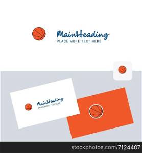 Basketball vector logotype with business card template. Elegant corporate identity. - Vector