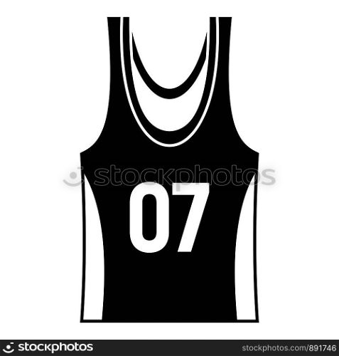 Basketball vest icon. Simple illustration of basketball vest vector icon for web design isolated on white background. Basketball vest icon, simple style