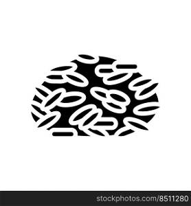 basmati rice glyph icon vector. basmati rice sign. isolated symbol illustration. basmati rice glyph icon vector illustration