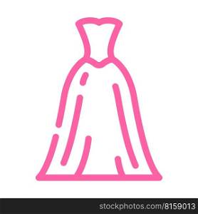 basque wedding dress color icon vector. basque wedding dress sign. isolated symbol illustration. basque wedding dress color icon vector illustration