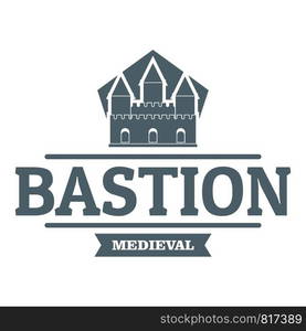 Bastion medieval logo. Simple illustration of bastion medieval vector logo for web. Bastion medieval logo, simple gray style