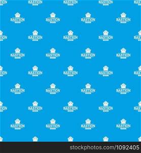 Bastion medieval pattern vector seamless blue repeat for any use. Bastion medieval pattern vector seamless blue