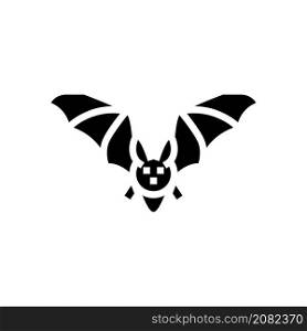 bat animal in zoo glyph icon vector. bat animal in zoo sign. isolated contour symbol black illustration. bat animal in zoo glyph icon vector illustration