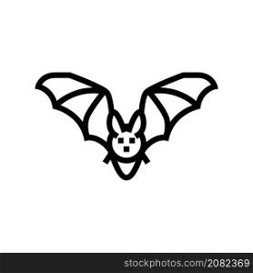 bat animal in zoo line icon vector. bat animal in zoo sign. isolated contour symbol black illustration. bat animal in zoo line icon vector illustration