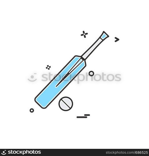 bat ball cricket icon vector design