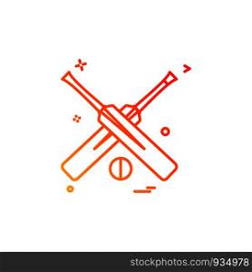bat bats ball cricket icon vector design