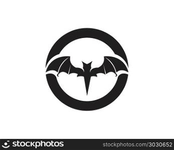 Bat black logo template white background icons app. Bat black logo template white background icons