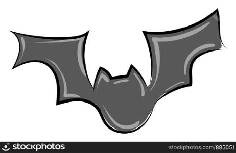 Bat flying, illustration, vector on white background.