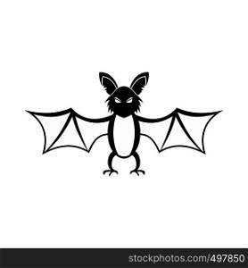 Bat icon. Black simple style on white. Bat icon black