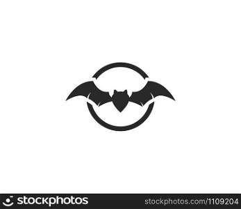 Bat ilustration logo vector template