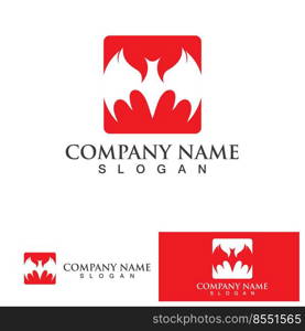 Bat logo vector icon template illustration design