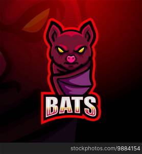 Bat mascot esport logo design