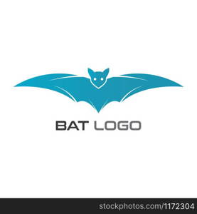 Bat open wings Logo concept elements icon template