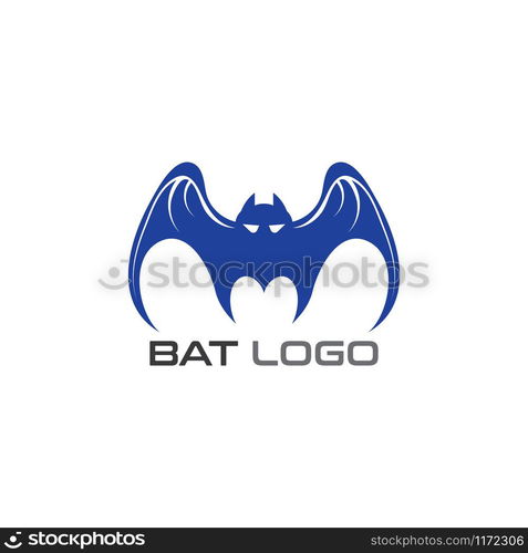 Bat open wings Logo concept elements icon template