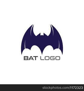 Bat open wings Logo concept elements icon template