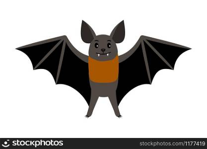 Bat. Vampire bat vector illustration scary halloween flying icon isolated on white background. Bat. Vampire bat vector illustration scary halloween flying isolated icon