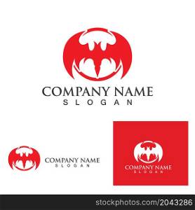 bat vector icon logo template illustration design