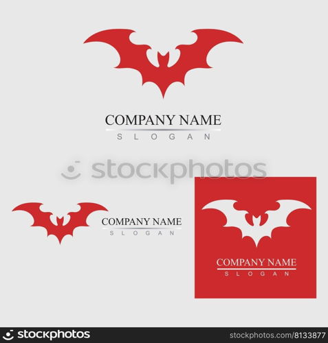 bat vector logo illustration design template