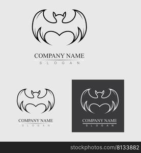 bat vector logo illustration design template