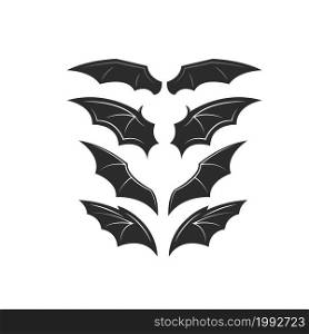 bat wing element ilustration vector icon design template