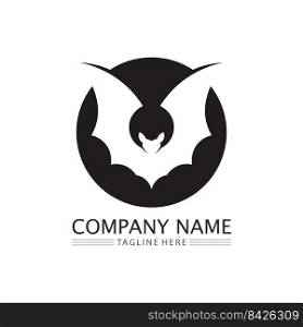 bat wing vector icon logo template illustration design
