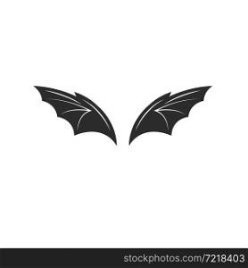bat wings element ilustration vector icon design template web