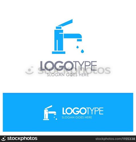 Bath, Bathroom, Cleaning, Faucet, Shower Blue Solid Logo with place for tagline