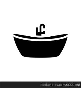 bath bathroom interior glyph icon vector. bath bathroom interior sign. isolated symbol illustration. bath bathroom interior glyph icon vector illustration