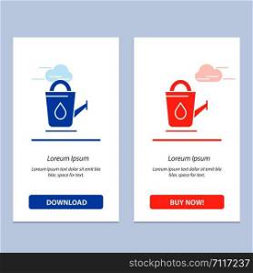 Bath, Bathroom, Shower, Water Blue and Red Download and Buy Now web Widget Card Template