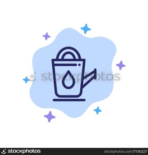 Bath, Bathroom, Shower, Water Blue Icon on Abstract Cloud Background